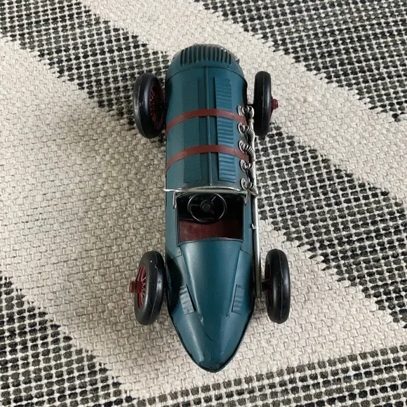 Blue Vintage Style Model Car Figurine - Picture 2 of 3